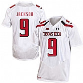 Texas Tech Red Raiders 9 Branden Jackson White College Football Jersey Dzhi,baseball caps,new era cap wholesale,wholesale hats